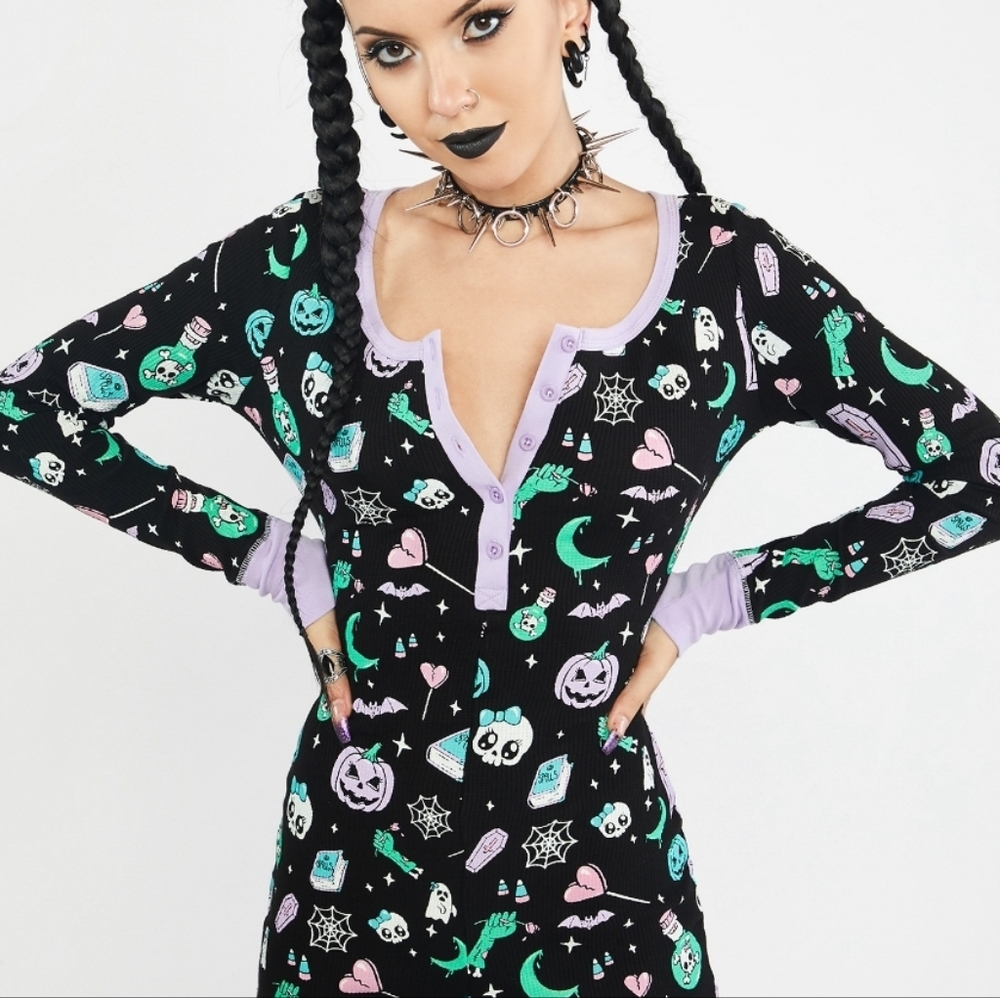 Dollskill skulls and potions long-sleeved Onesie